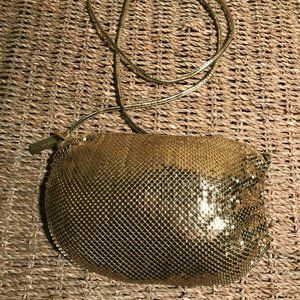 Vintage WHITING & DAVIS Gold Metal Mesh Purse, Eve